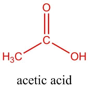 This is the chemical formula for acetic acid (the chemical that gives the sharp taste-example-1