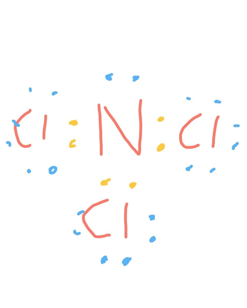 Draw the lewis structure of the following molecule include lone pairs NCl3-example-1