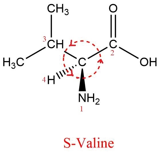 In the box below draw the tetrahedral representation of the s enantiomer of the amino-example-1