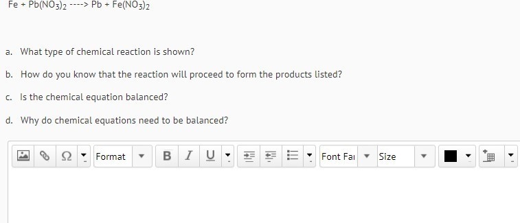 Fe + Pb(NO3)2 --> Pb + Fe(NO3)2-example-1