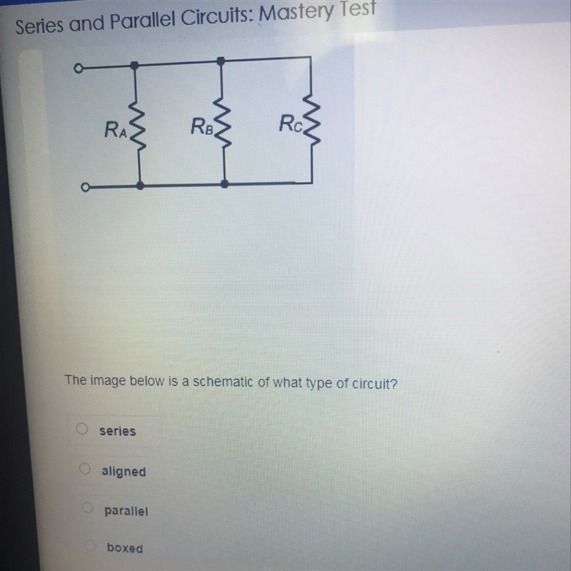 The image below is a schematic of what type of circuit?-example-1