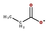 Propanoic acid, ch3ch2cooh, has a pka =4.9. draw the structure of the conjugate base-example-1