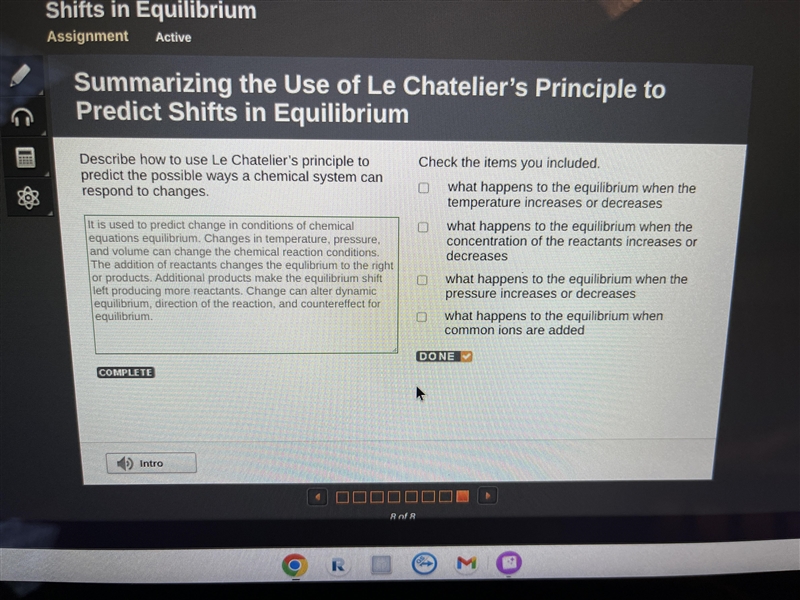 Urgent!!!!!! Describe how to use Le Chatelier's principle to predict the possible-example-1