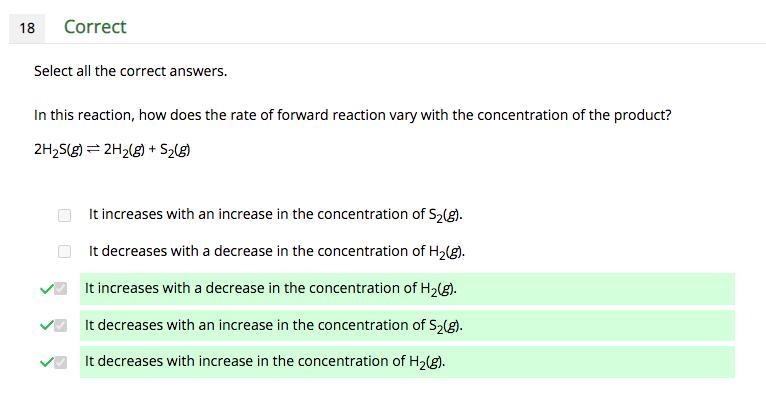 In this reaction, how does the rate of forward reaction vary with the concentration-example-1