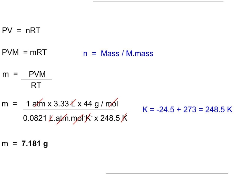 A 3.33-L flask is filled with propane gas (C3H8), at 1.00 atm and -24.5°C. What is-example-1