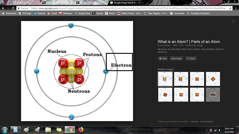 Which statement best describes an atom? (2 points) protons and neutrons grouped in-example-1