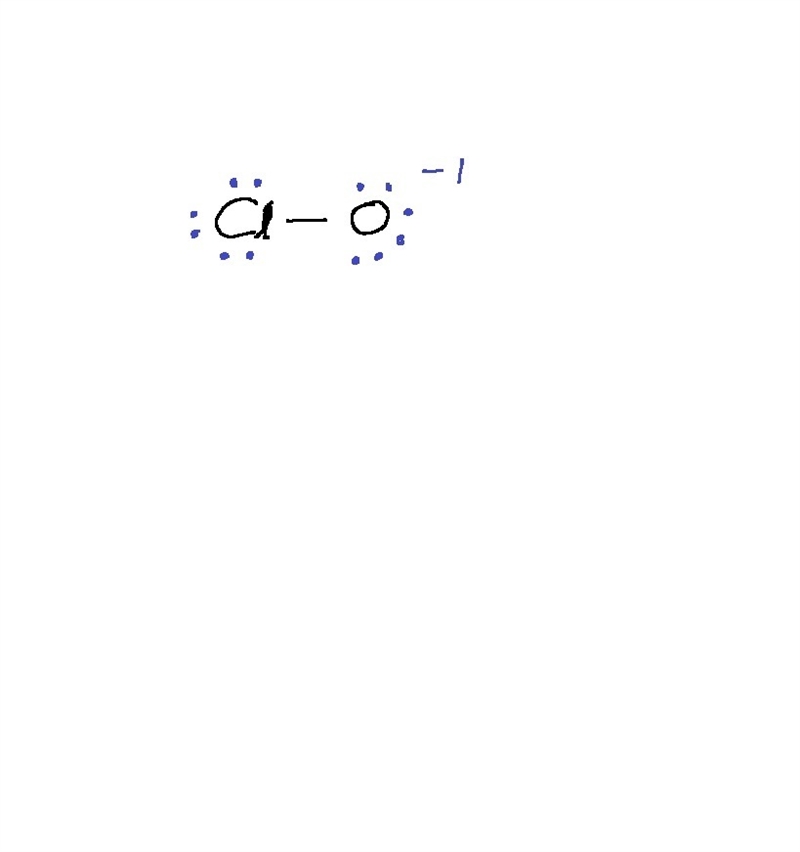 Draw the lewis structure of the hypochlorite ion clo- . include lone pairs-example-1