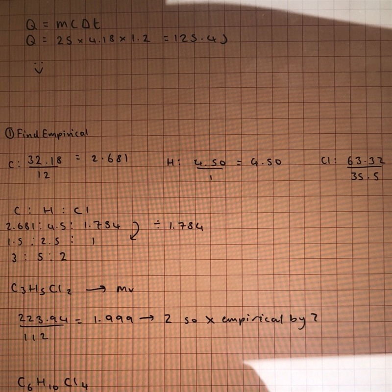 Molar mass of 223.94 g/mol consists of 32.18% C, 4.50% H, and 63.32% Cl Find the molecular-example-1