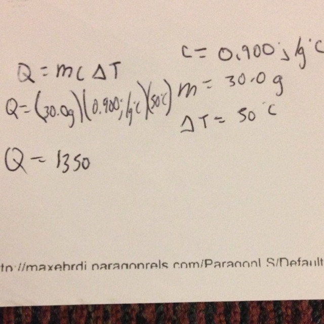 The specific heat of aluminum is 0.900 j/g•°c. how much heat is required to raise-example-1