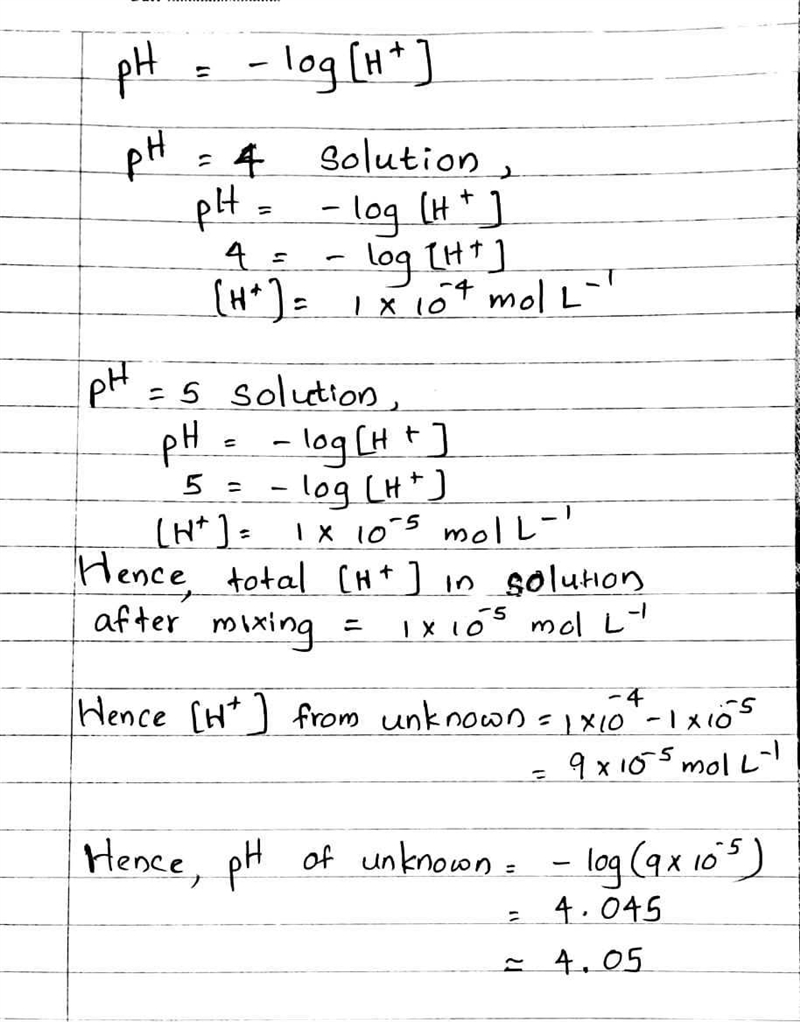 Two clear solutions are placed in separate beakers. The first solution has a pH of-example-1