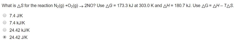 What is S for the reaction N2(g) +O2(g) 2NO? Use G = 173.3 kJ at 303.0 K and H = 180.7 kJ-example-1