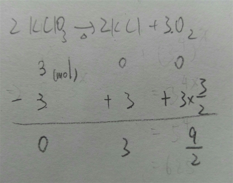 How many moles of O2 form if 3.0 mol KClO3 are totally consumed-example-1