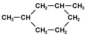 The following structure shows a cyclohexane ring with two attached methyl groups. Imported-example-1