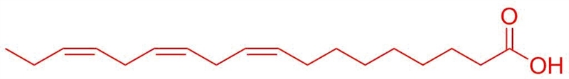 Linolenic acid has cis double bonds with the formula ch3ch2ch=chch2ch=chch2ch=ch(ch-example-1