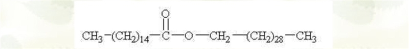 What is the structure of beeswax that contains 16 carbon of carboxylic acid and 30 carbon-example-1