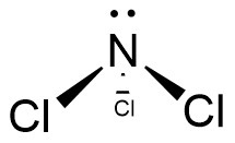 How many lone pairs of electrons are assigned to the nitrogen atom in ncl3?-example-1