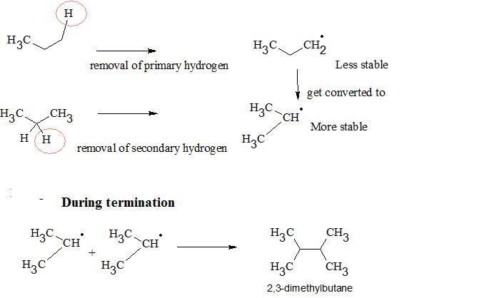 During the bromination of methane, the free radical CH3• is generated. A possible-example-1