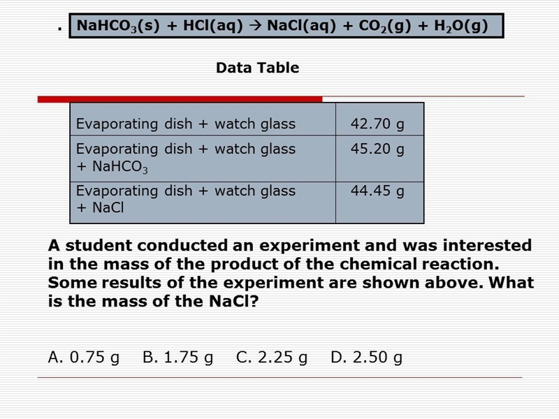 A student conducted an experiment and was interested in the mass of the product of-example-1