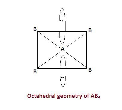 An ab4 molecule has two lone pairs of electrons on the a atom (in addition to the-example-1