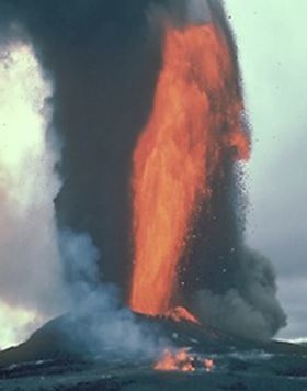 The volcano pictured above is an example of _____________ a. a shield volcano with-example-1