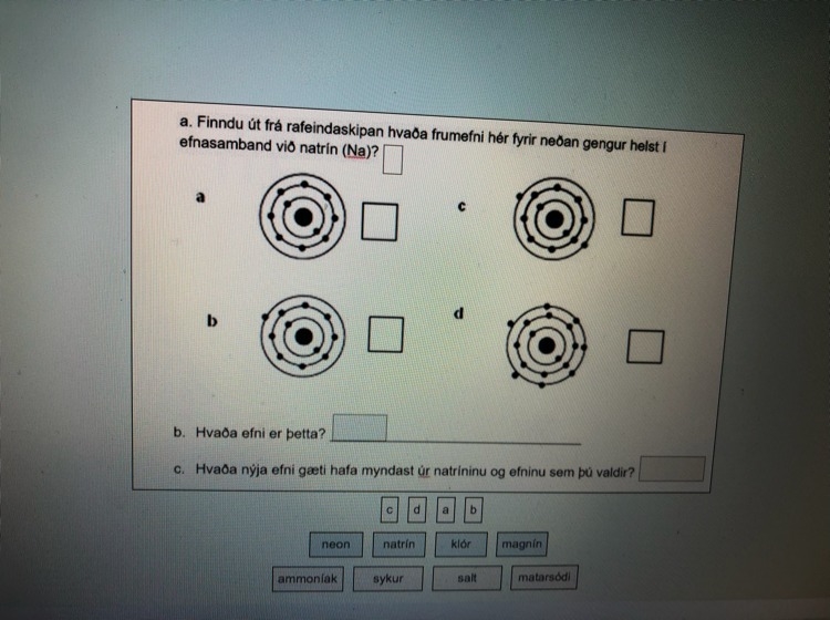 A) find out from the electron configurations in the picture what element preferably-example-1