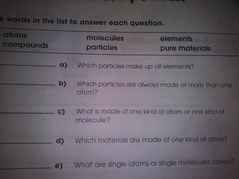 Use the words in the list to answer each question-example-1