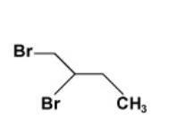 The following structure depicts three C atoms, two Br atoms, and eight H atoms, TRUE-example-1