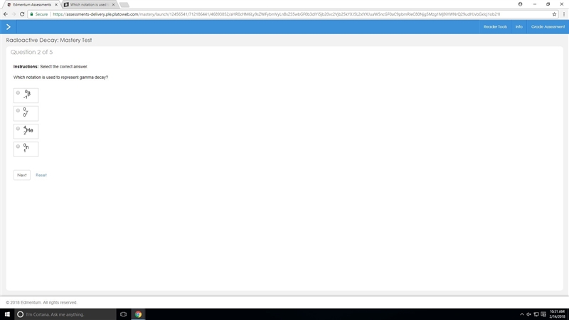 Which notation is used to represent gamma decay?-example-1