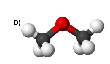 The molecular formula for methanol is CH3OH. Which model shows methanol? (black = carbon-example-4