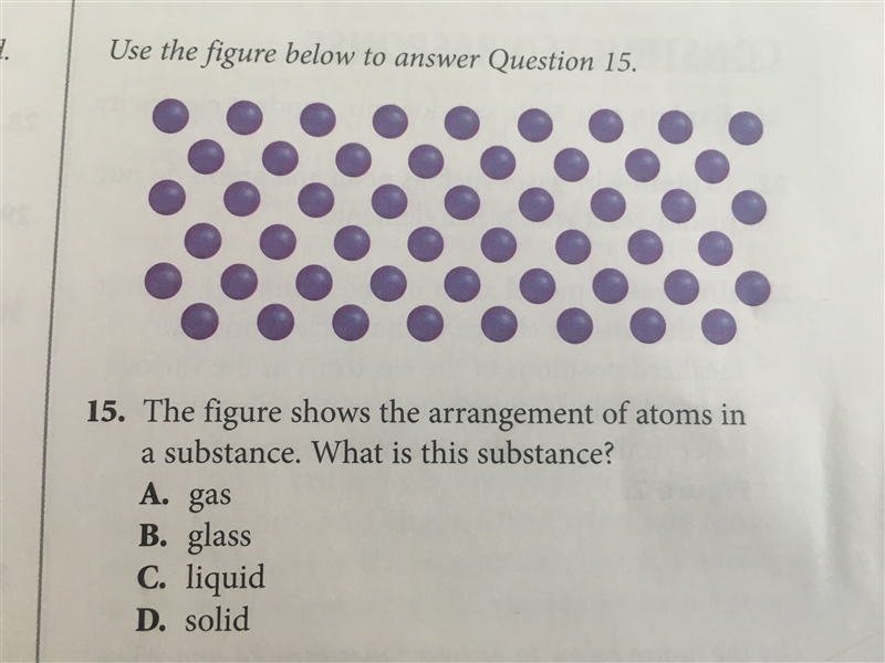 The figure shows the arrangement of atoms in a substance. What is this substance? A-example-1