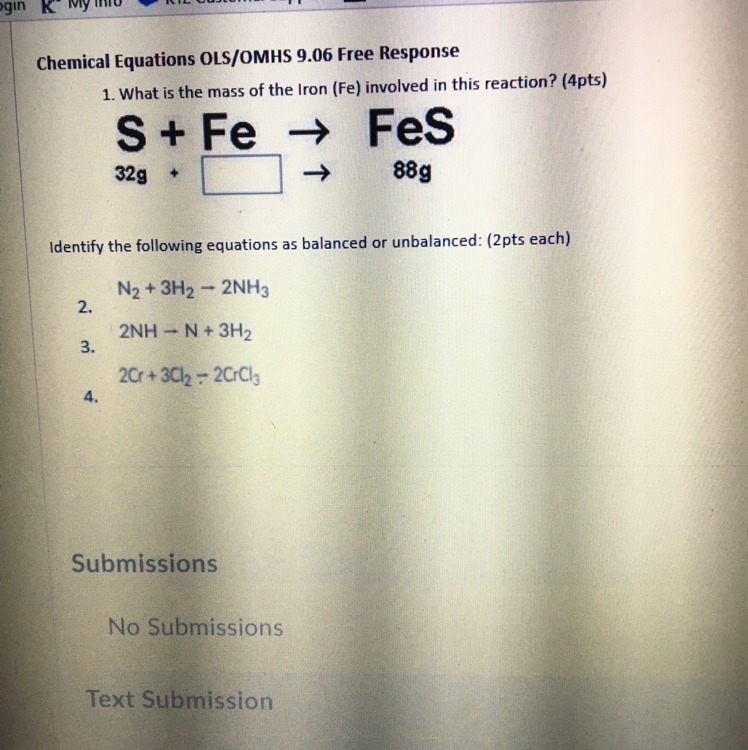 Help please? What is the mass of the iron (Fe) involved in this reaction? Identify-example-1