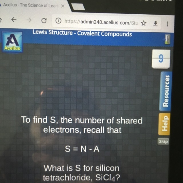 What is the number of shared electrons-example-1