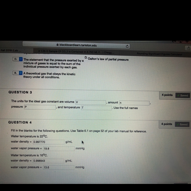 The units for the ideal gas constant are... ? (See picture-question #3)-example-1