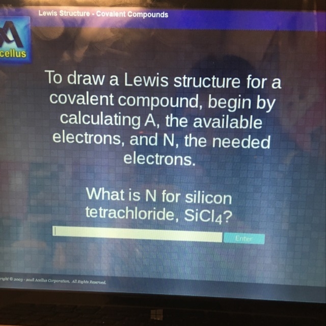 What is N? (Needed electrons)-example-1