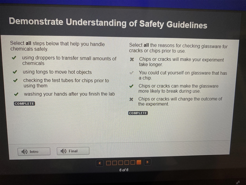 Select all safety steps below that help you handle chemicals safety-example-1