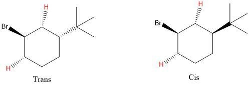 Which stereoisomer ― cis− or trans−1−bromo−3−tert−butylcyclohexane ― will react faster-example-1