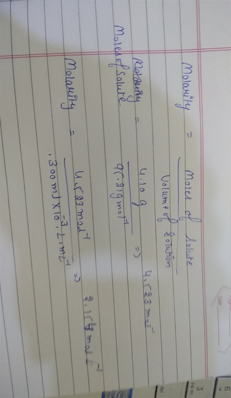 What is the molarity of 4.10 grams of magnesium chloride in .300 ml of solution-example-1