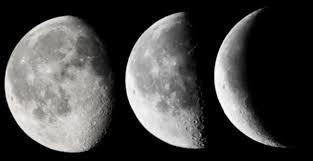 Draw A series of three pictures illustrating a waning moon-example-1