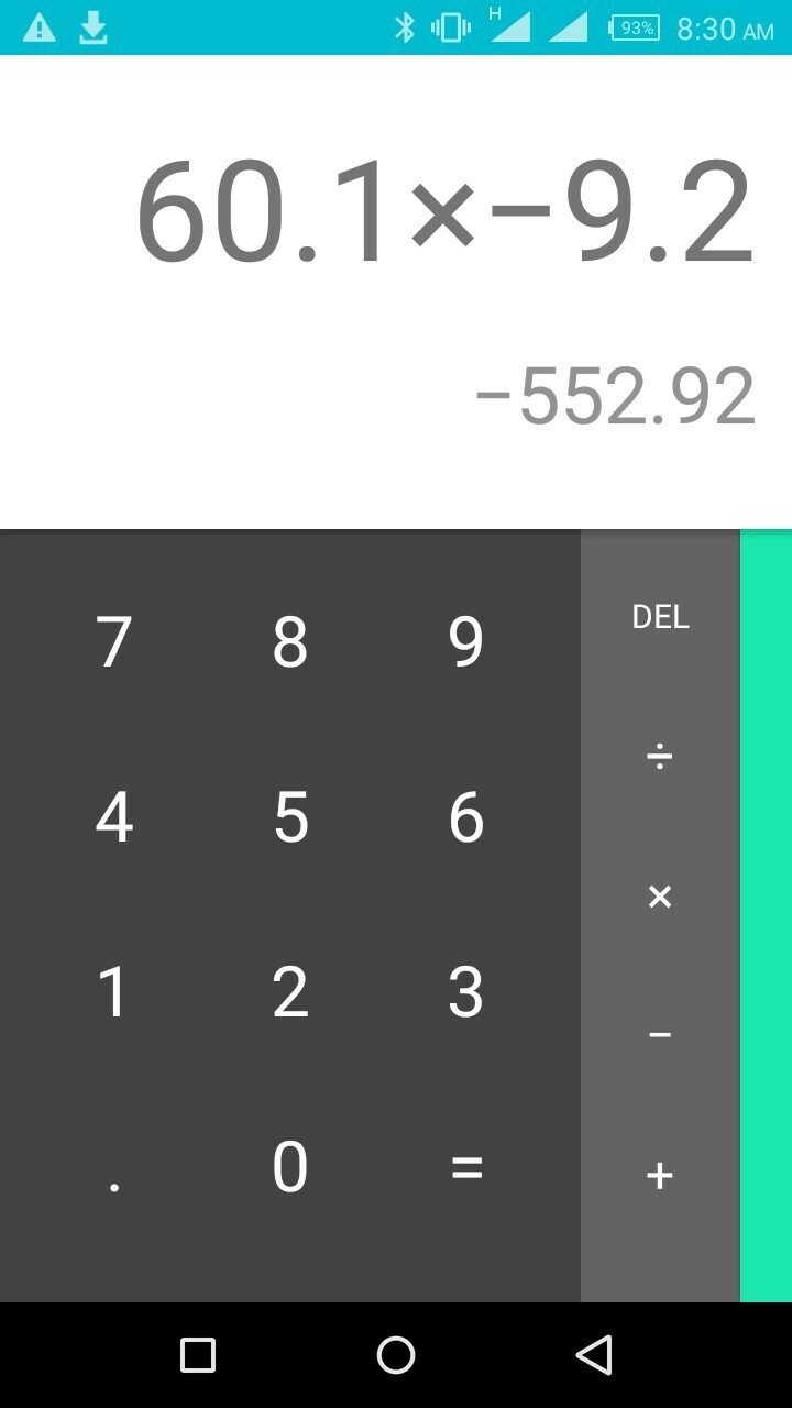 What is the evaluation of 60.1 x -9.2? (I pressed chemistry, but I ment to press mathematics-example-1