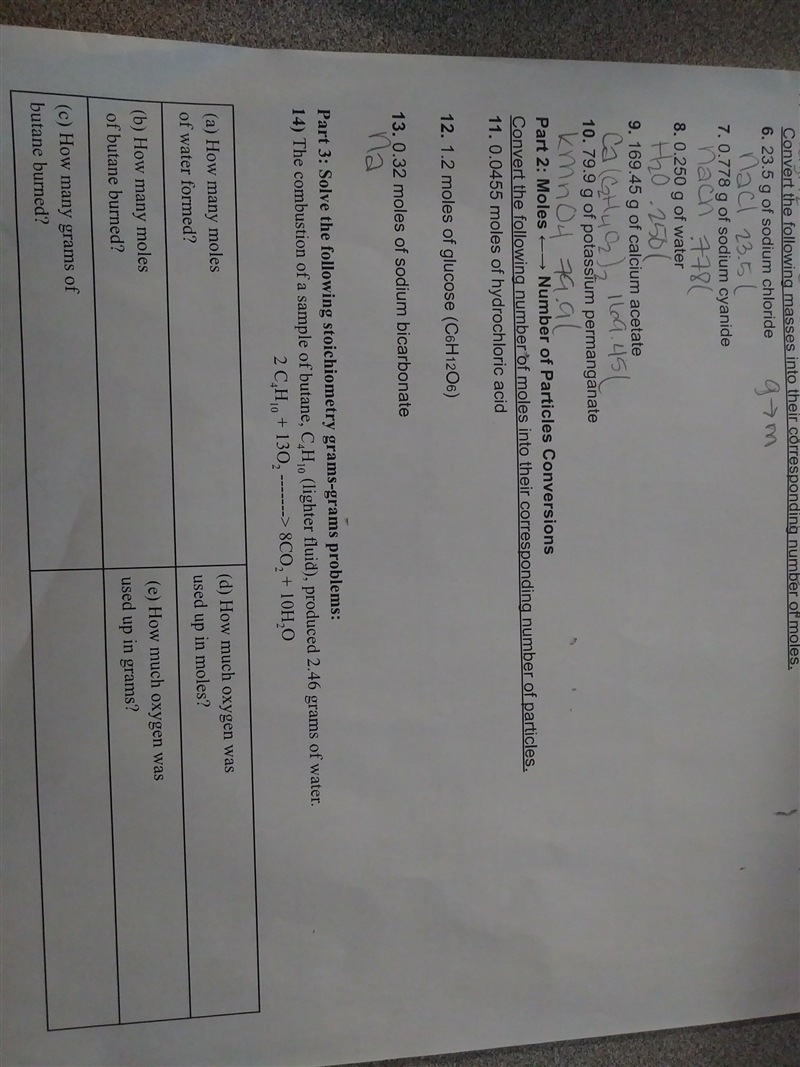 This is Stoichiometry and I need part 2 and 3-example-1