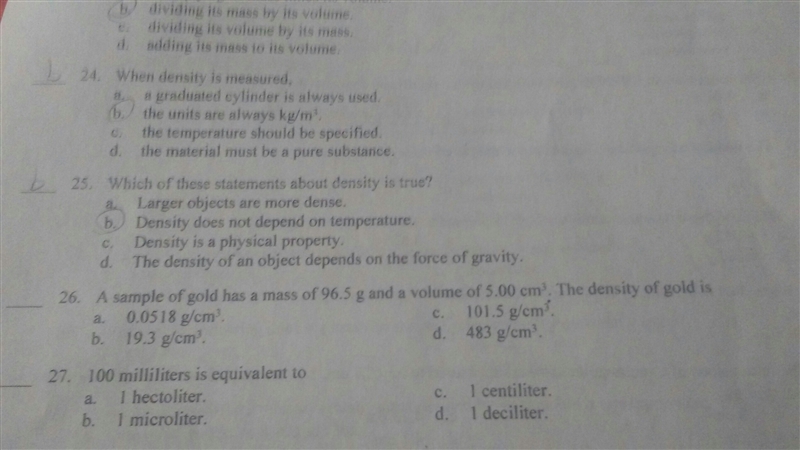 What is the density of gold-example-1