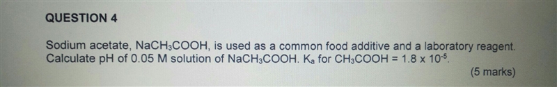 Calculated pH of NaCH3COOH-example-1