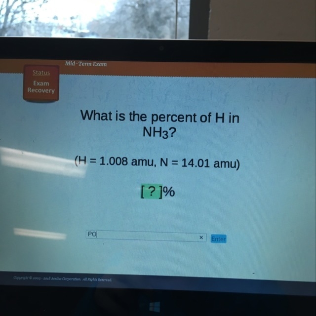 What is the percent of H in NH3-example-1