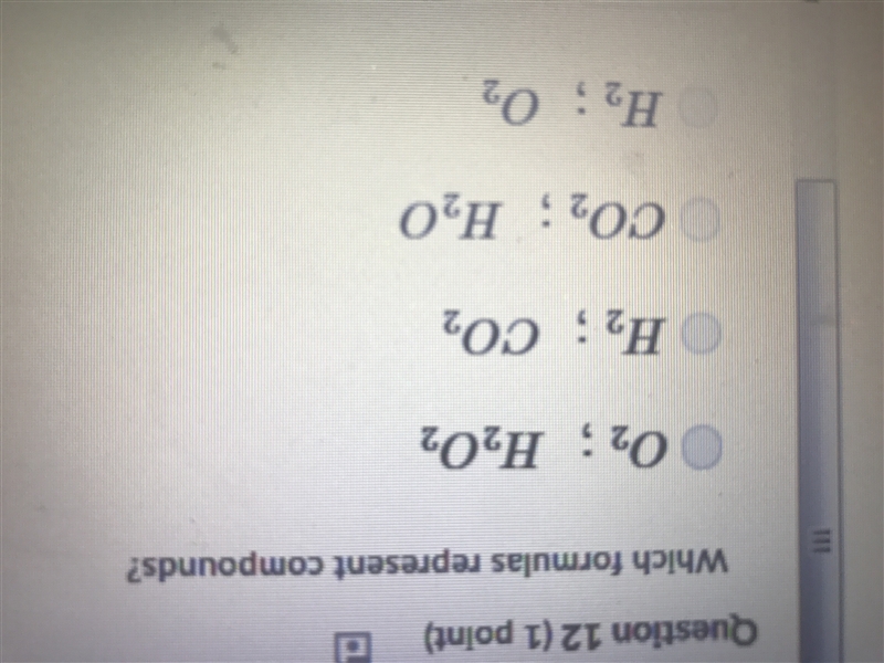 Which two formulas represent compounds-example-1