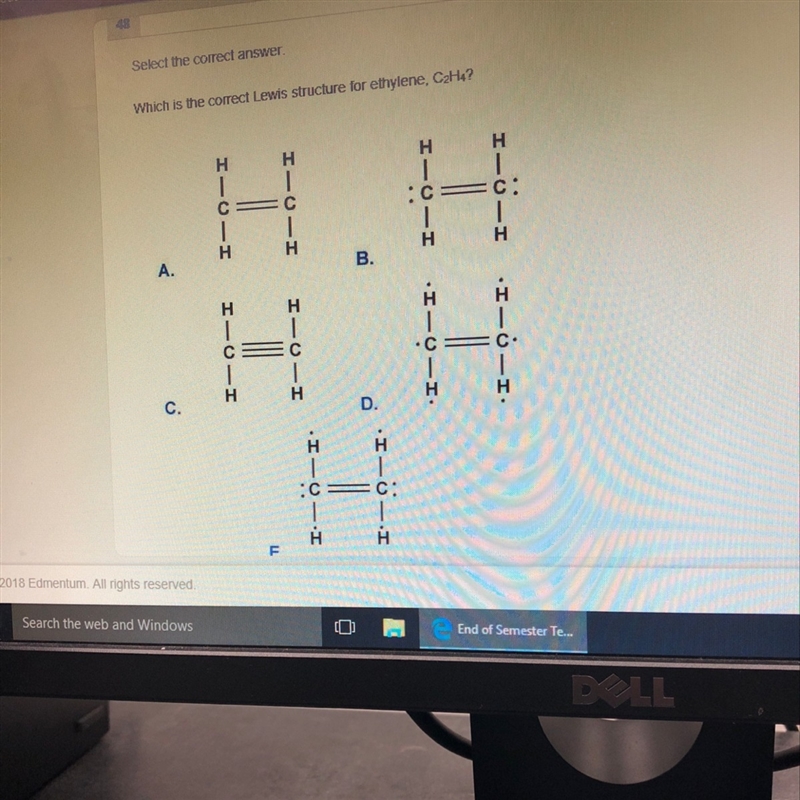 Which is the correct Lewis dot structure of C2H2-example-1