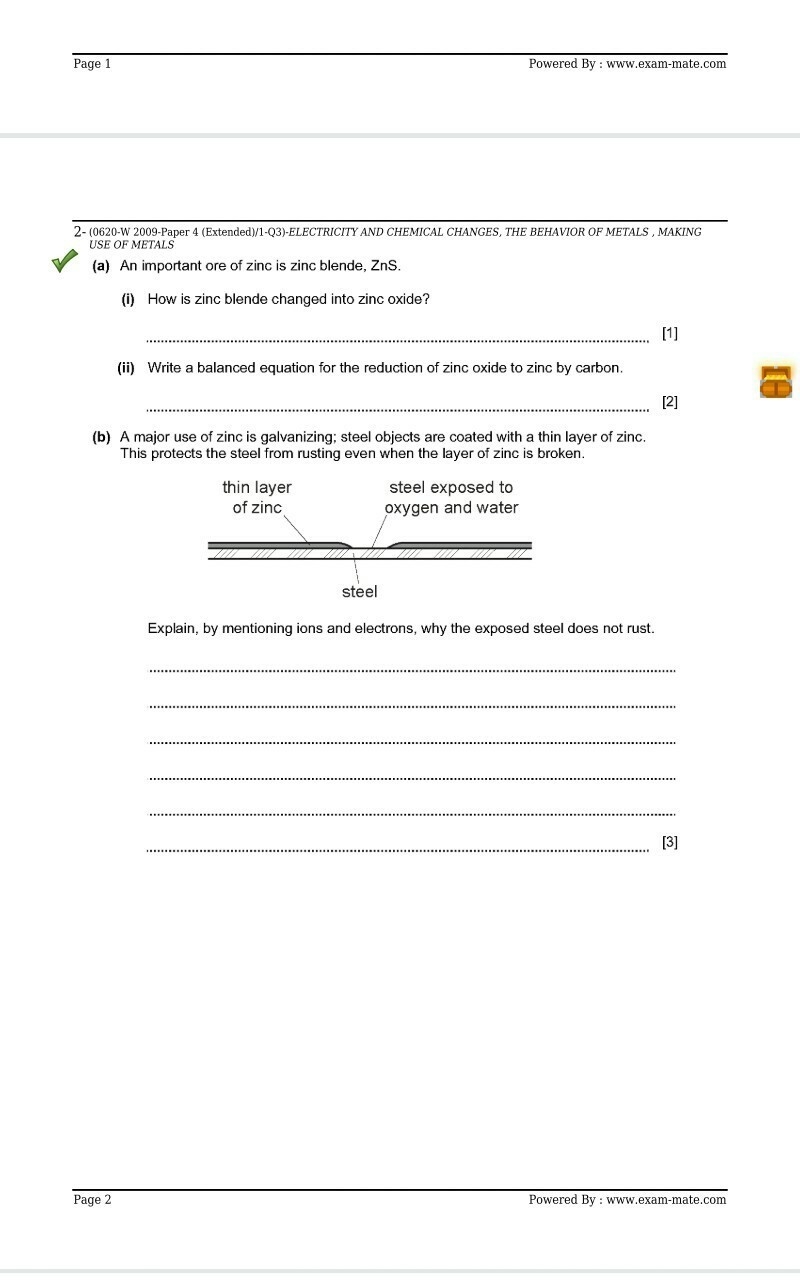 Can you please explain why the metal doesn't rust at b-example-1