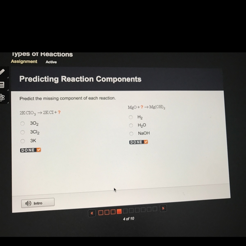 Predict the missing component of each reaction-example-1