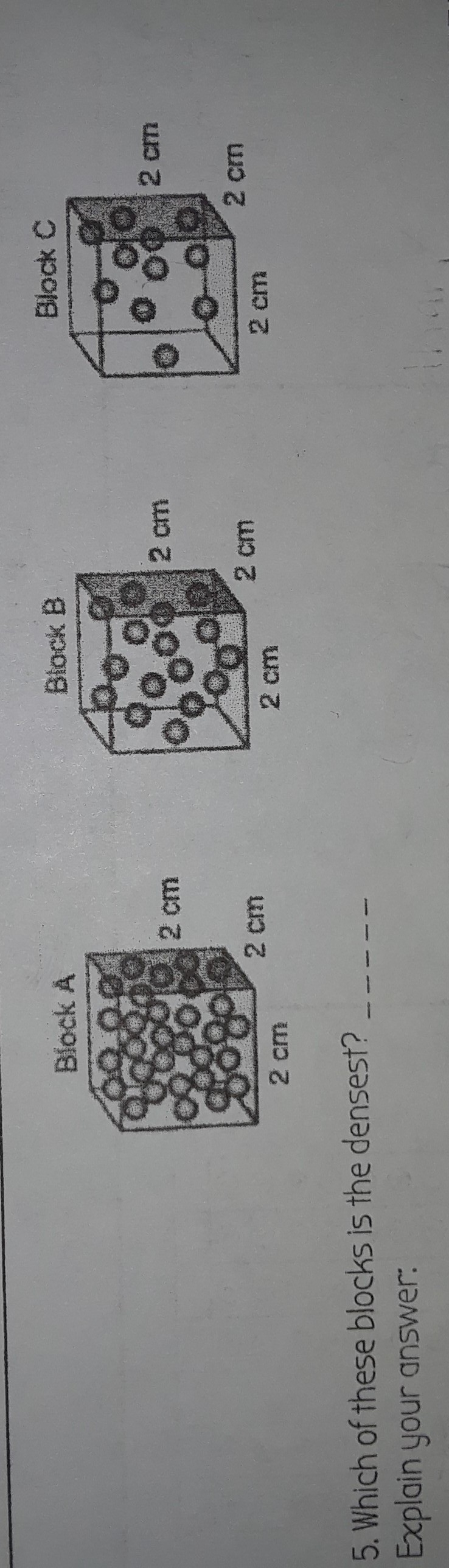 Which block is the densest??-example-1