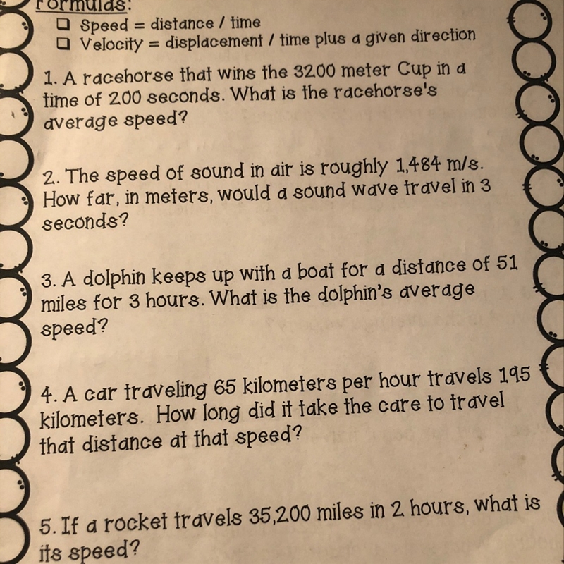 Speed and velocity please help(science)-example-1