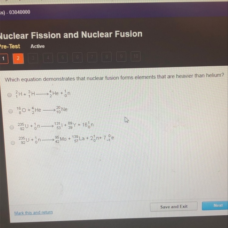 Which equation demonstrates that nuclear fusion forms elements that are heavier than-example-1